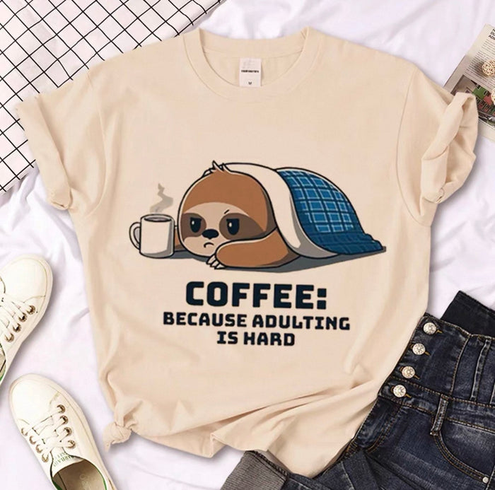 Women's Sloth Graphic Tee - Funny Sloth T-Shirts Canada | Parcel Theory