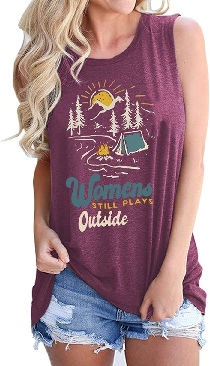 Womens Still Plays Outside T-Shirt Camping T-Shirt for Women