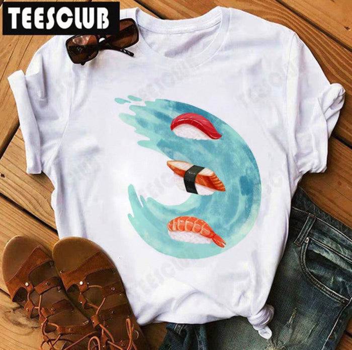 Women's Sushi Graphic Tee | Cute Kawaii T-Shirt Canada