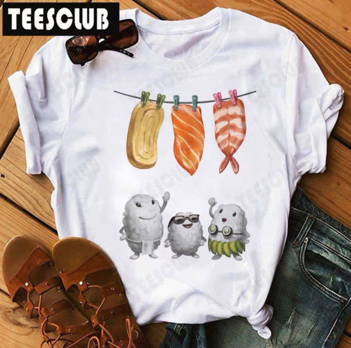 Women's Sushi Graphic Tee | Cute Kawaii T-Shirt Canada