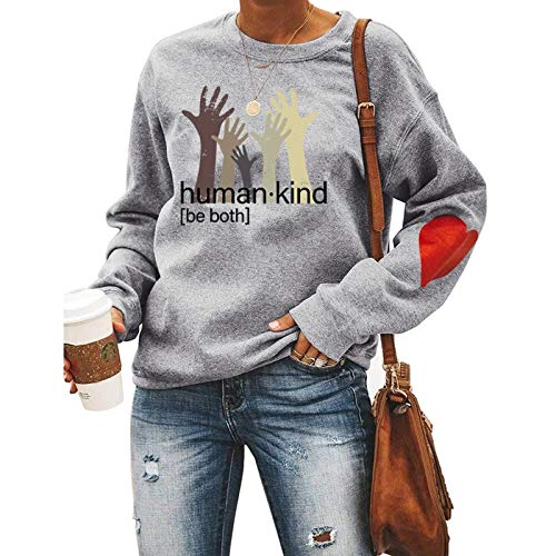 Women's Sweatshirt Human Kind Be Both Letters Fashion Printed Sweatshirt for Women