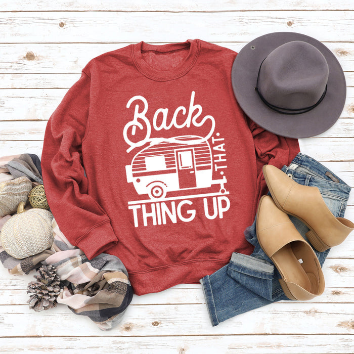 Red sweater (white font) / S