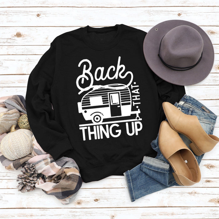 Women's Tops Back That Thing Up Letter Print Sweatshirt