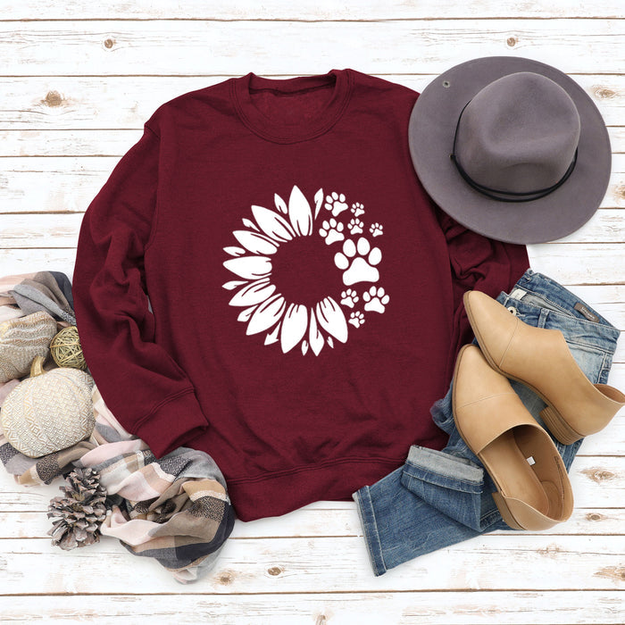 Red wine sweater (white font) / S