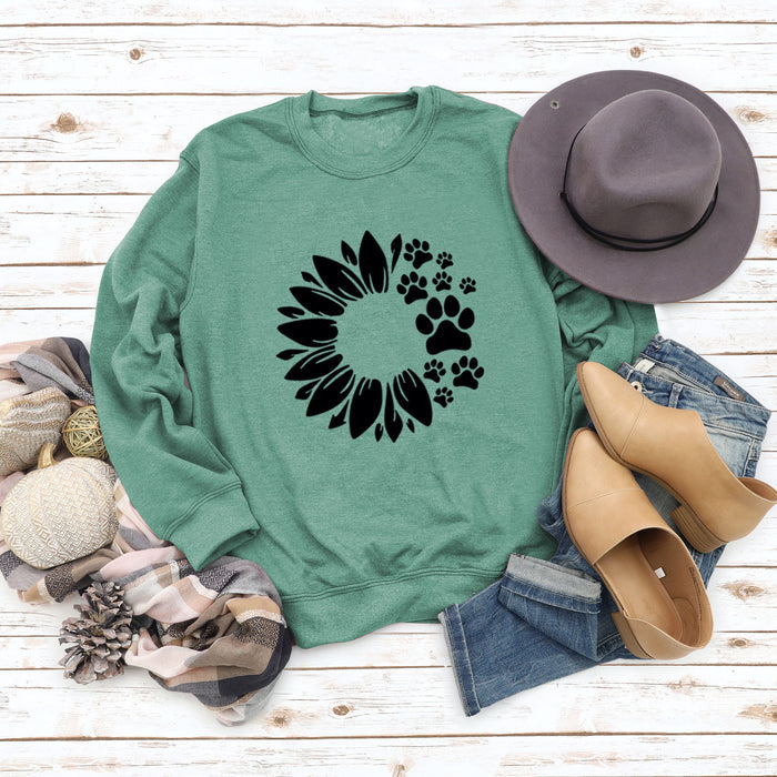Light green sweater (black font) / S