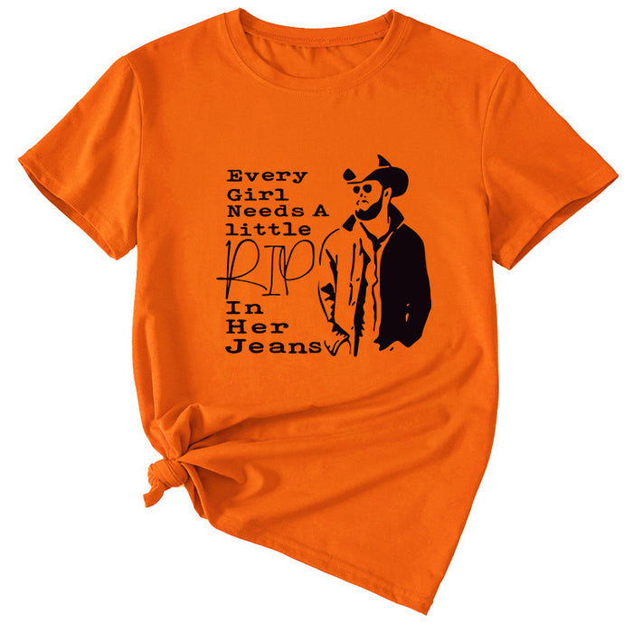 Orange (black font) / S