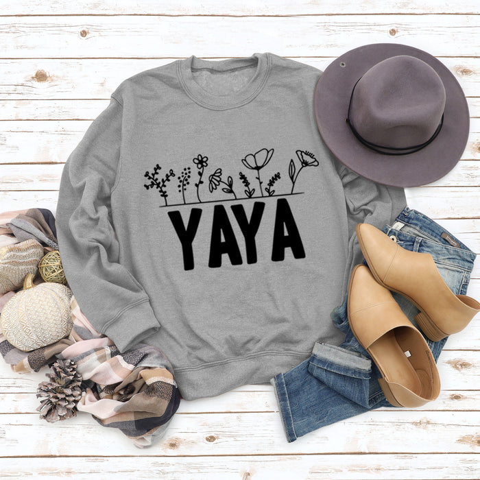 Grey sweater (black font) / S