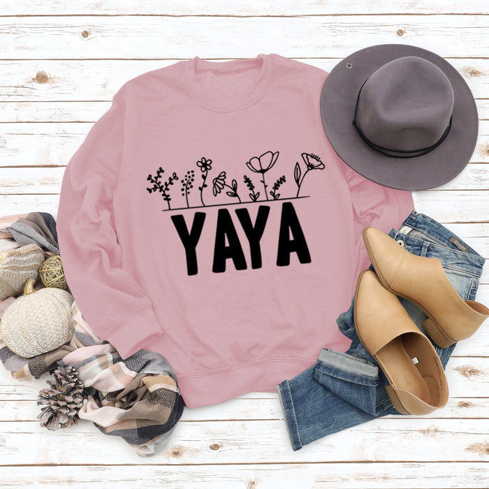 Pink sweater (black font) / S
