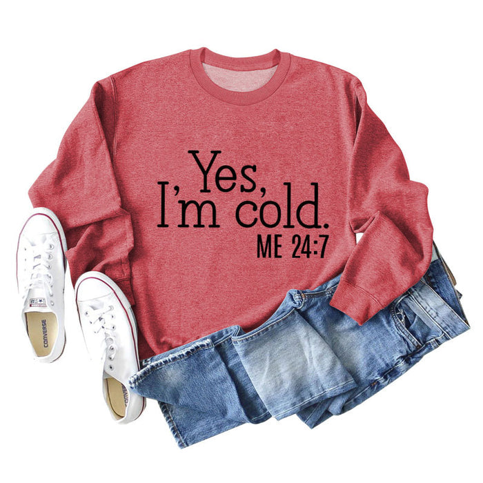 Red sweater (black font) / S