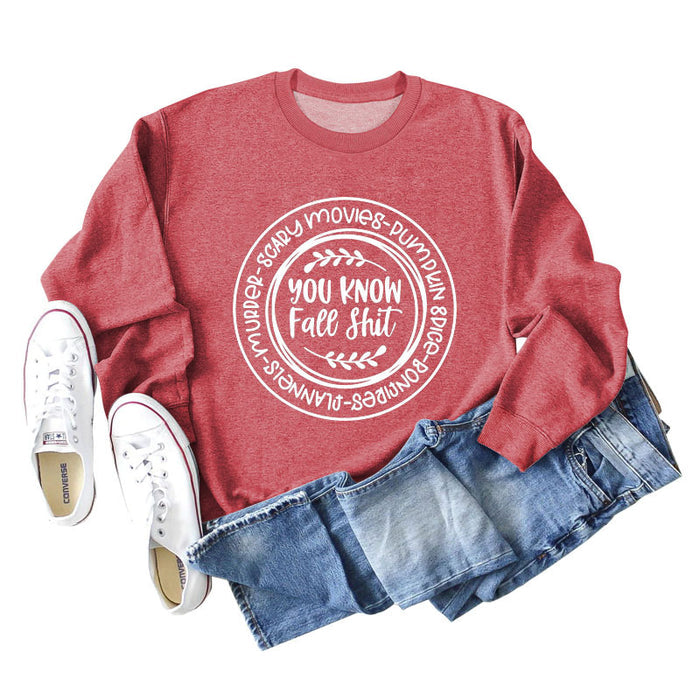 Red sweater (white font) / S