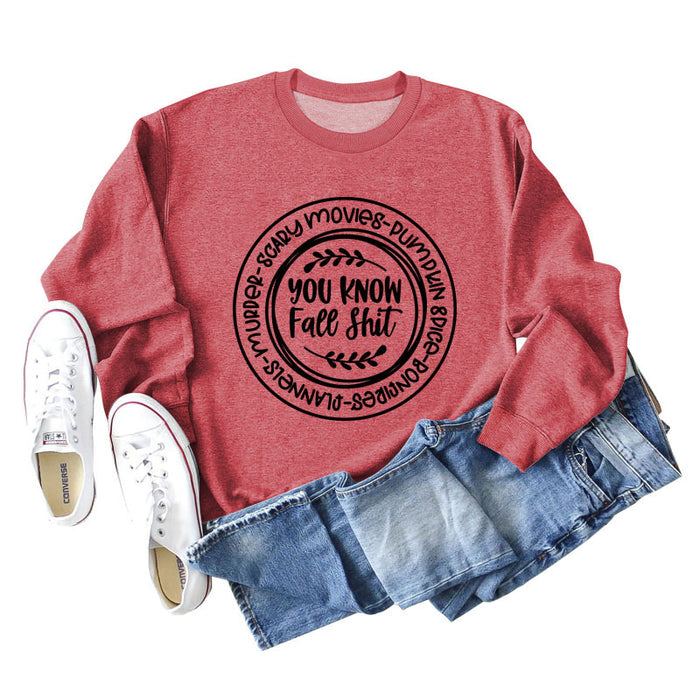 Red sweater (black font) / S